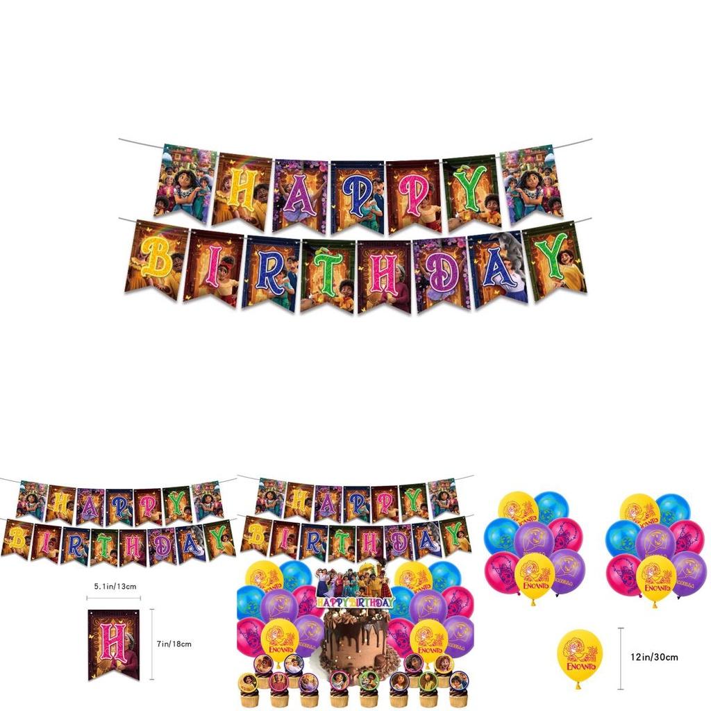 Disney Encanto Birthday Party Supplies Set With Vibrant Colors And Cute Characters