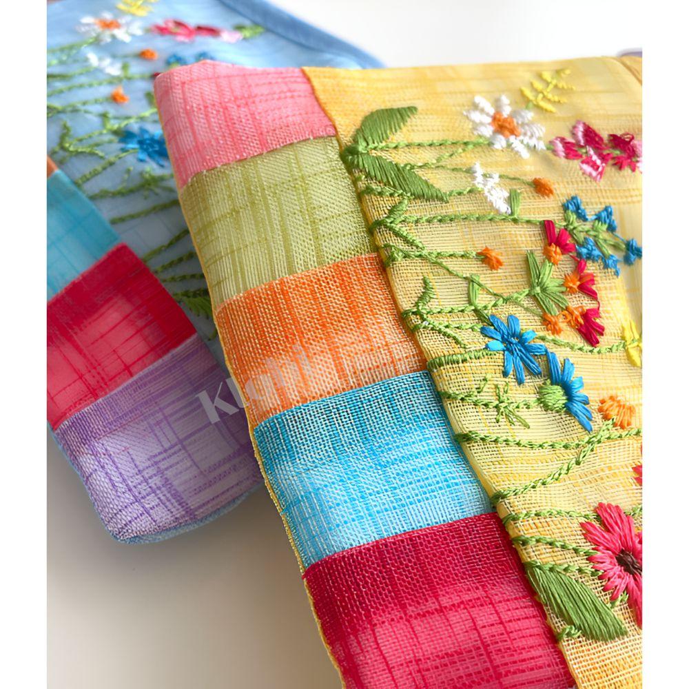 Korean Traditional Saekdong Coin Pouch Set 5pcs Ramie Fabric Small Wallet Gift