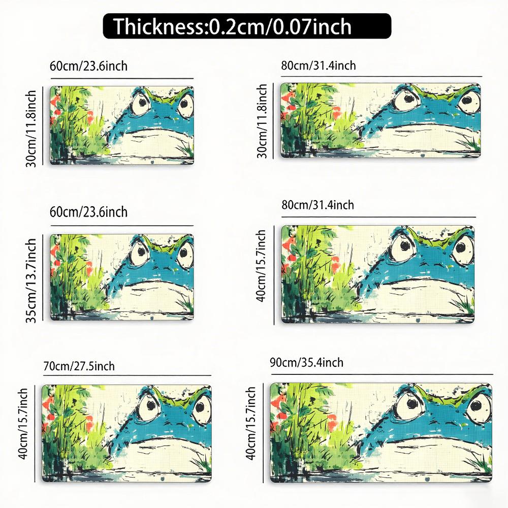Kawaii Frogs Series Magic Party Game Mat Durable Rubber for MTG&TCG Games 35X60cm Mouse Pad Offices Desk Mats Friendly Design