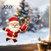 Festive Home Glass Ornaments Christmas Santa Claus Static Sticker, Removable PVC Window Decal, Waterproof Reusable Holiday Film Wall Art Decor