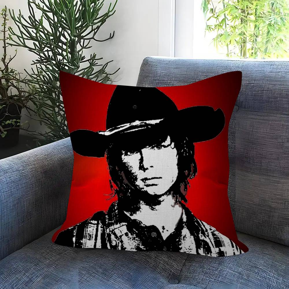 Games T-The Walking Dead Double-Sided Printed Pillow Cover Short Plush Suitable Living Rooms Bedrooms Sofas Throw Cushion Cover
