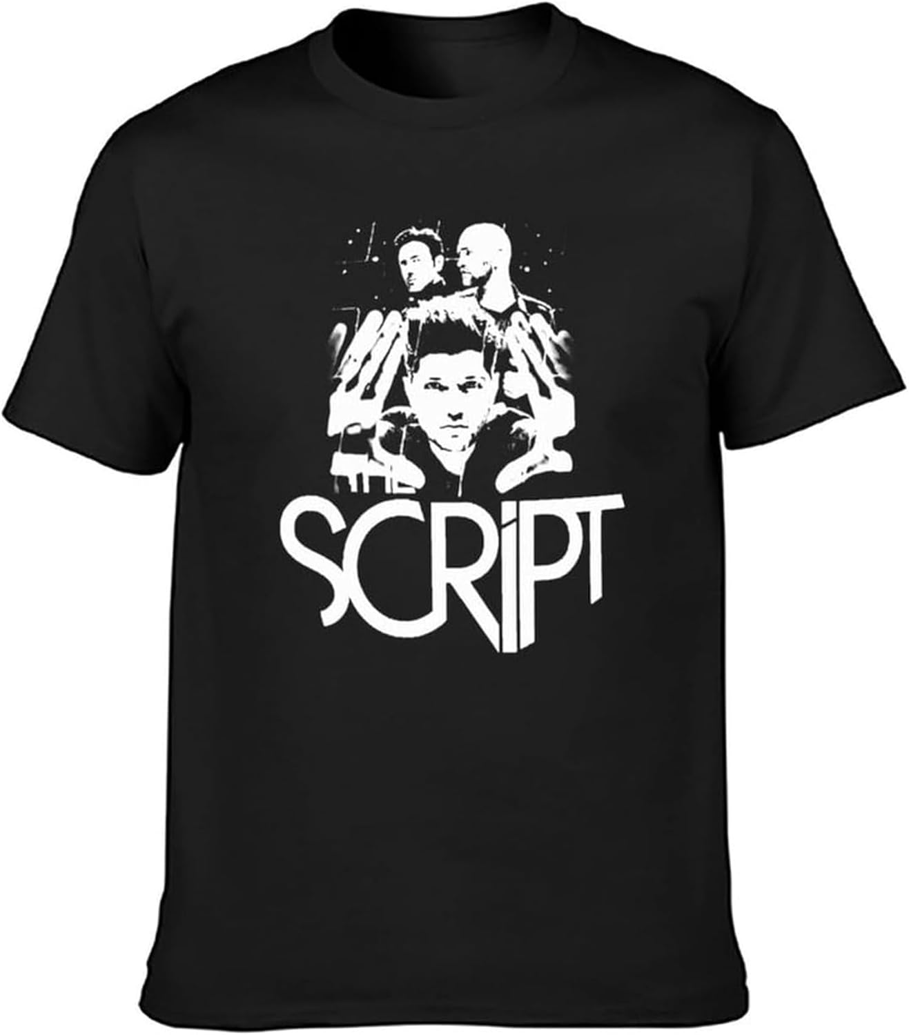 The Script Printed T-Shirt Mens Unisex Black Tees M