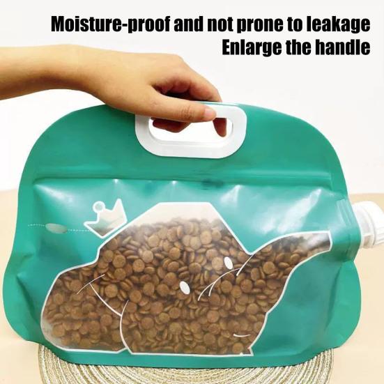 Pet Food Storage Bag Resealable Plastic Storage Bag for Dry Food Snacks Portable Pet Food Sealing Bag for Travel Camping Hiking