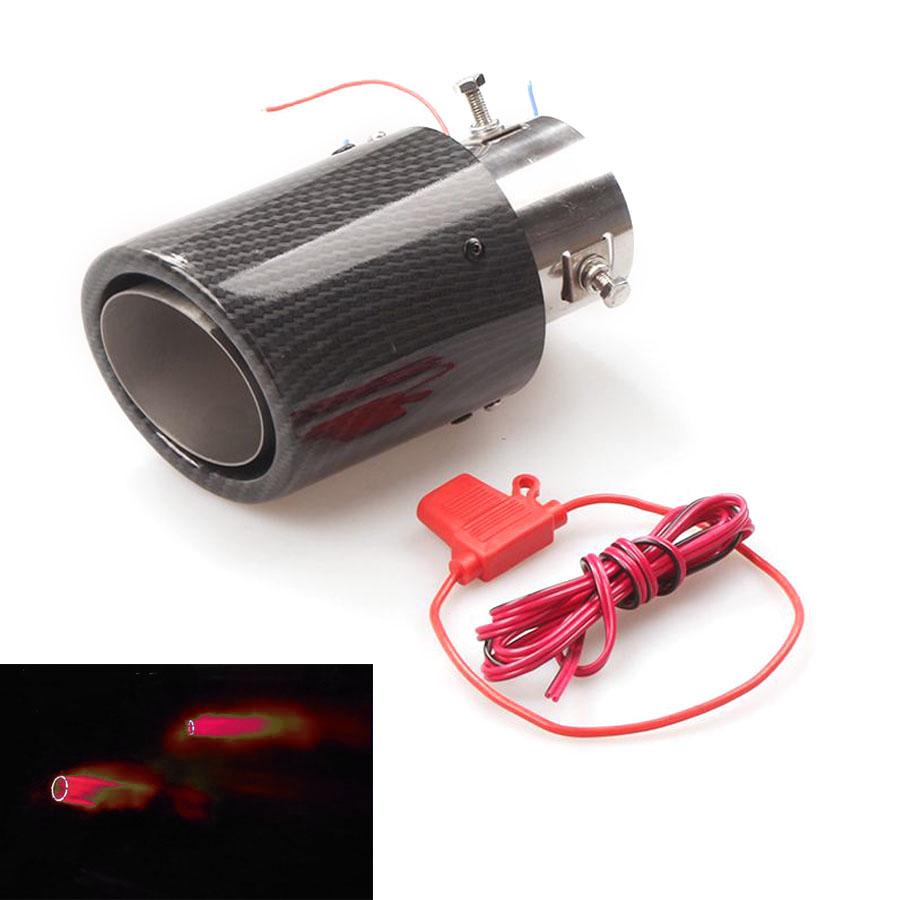 

Carbon Fiber LED Exhaust Muffler Tip Car Accessory