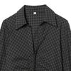 European and American style, new women's clothing, foreign style pleated slim-fitting plaid top 27081337