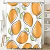 Stylish shower curtain with cute fruit pattern for bathroom decor waterproof fabric in vibrant colors