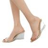 Fashion 2025Shoes for Women Summer New Fashion Slip-on  High Heels Crystal Wedge  Female Peep Toe Casual   Slippers