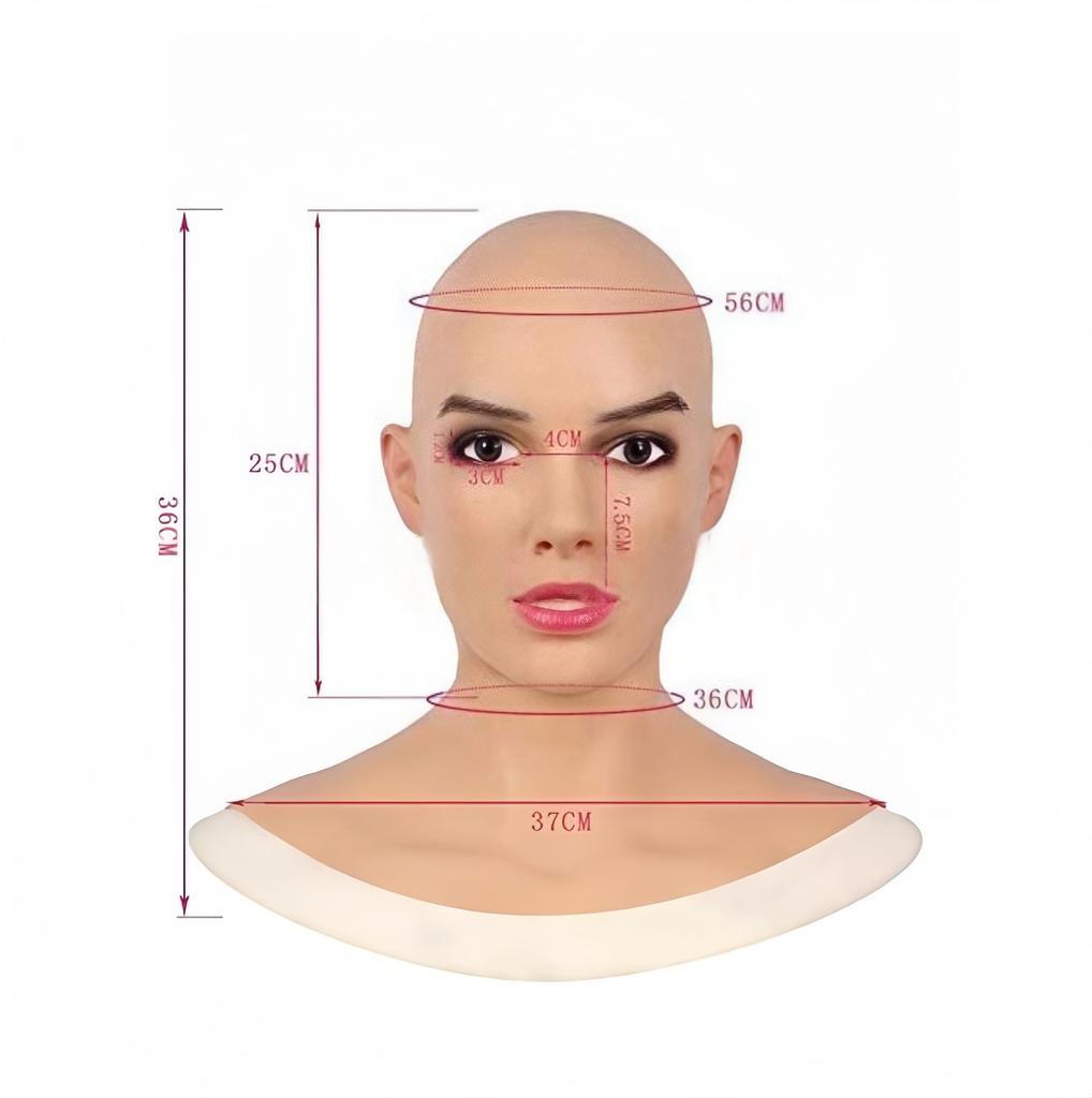 A cross-mirror Halloween new old man mask old lady hood dress up props spot old man