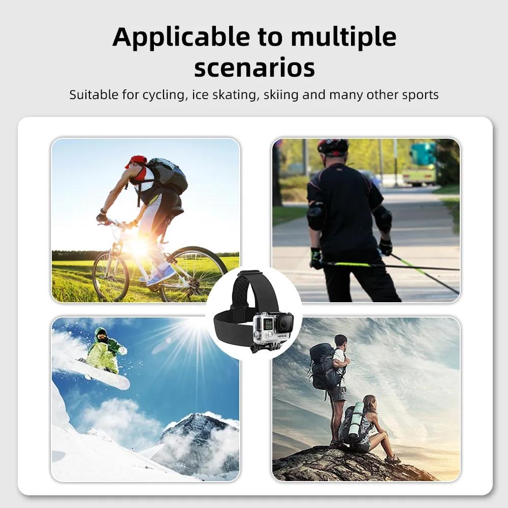 Head Strap Mount for DJI Osmo Action 4 5 Pro Insta360 Ace Pro Go3 GoPro 13 12 11 10 AKASO Xiaoyi Yi 4k Sports Camera Accessories