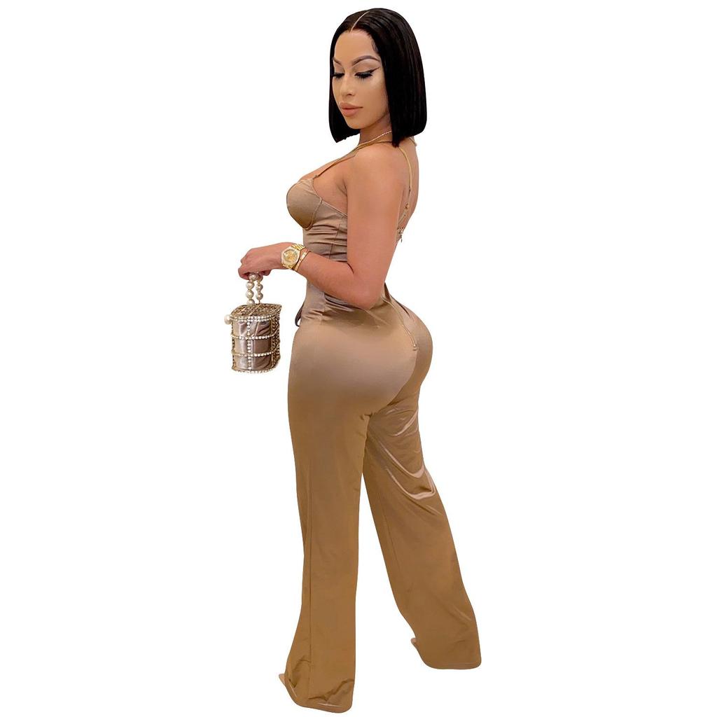 X3717 Sexy Jumpsuit: Gerade Hosen, Lässiger Chic für Europa & Amerika