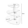 AEE2-3 Tier Cupcake Stand With Base, Acrylic Cake Stand, Cupcake Tower Stand,Display For Pastry Wedding Birthday Partys
