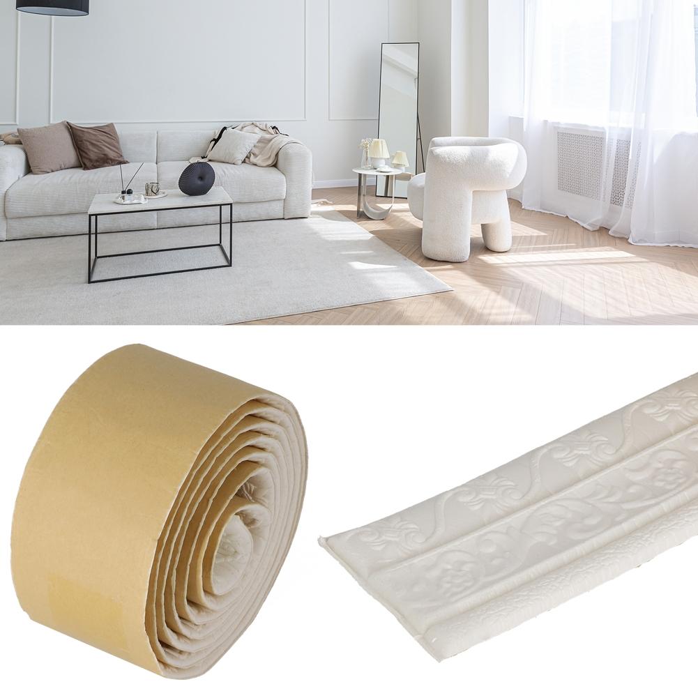 Baseboard Skirting PVC Waist Line Wall Sticker Waterproof White