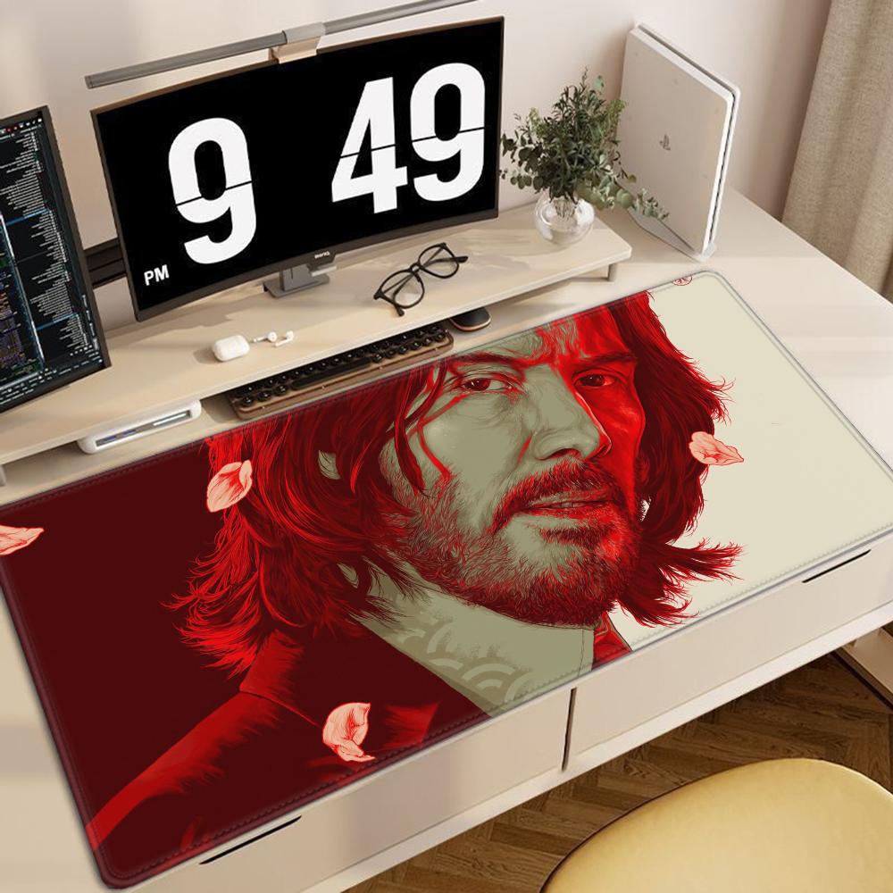 Large Mouse Pad JJohn Wick Desk Mat XXL Gaming Accessories Office Gamer Keyboard Desk Mat NonSlip Laptop rubber Anime Mousepad