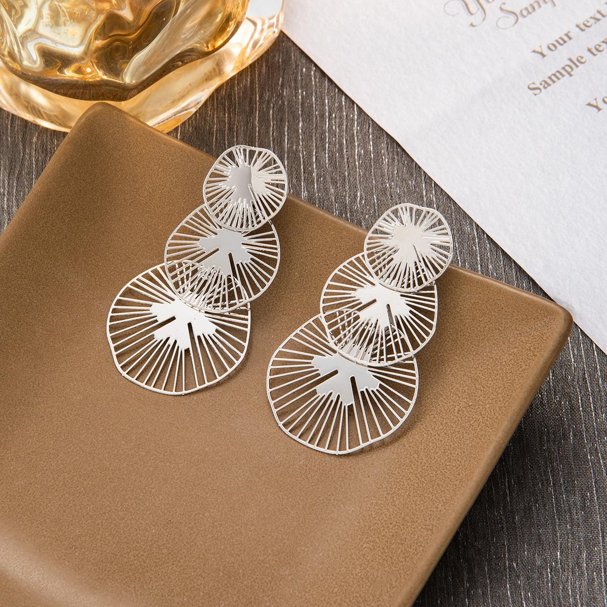 

Уникальные креативные нерегулярные полые серьги, преувеличенный дизайн, индивидуальные серьги для женщин серебряный