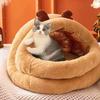 Christmas Cat Bed Washable Cold Weather Christmas Reindeer Shape Cat House For Small Medium Large Breeds Living Room Bedroom