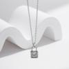MODIAN 0.5 Carat D Color Moissanite Lock Pendant Necklace For Women 925 Silver Party Stackable Fine Jewelry With Boxes