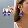 Fashion Teardrop Crystal Glass Decor Big Dangle Drop Earrings Luxury Festival Party Charm Statement Pendant Jewelry Accessories