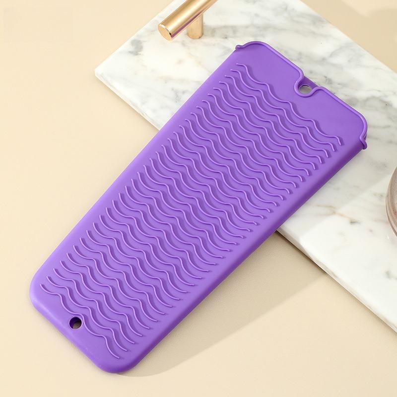 1pc Silicone Curling Iron Heat Insulation Cover, High Temperature Resistant Tool, Non-slip, Portable Storage Bag