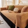 Jacquard Sofa Cover with Skirt Universal Full Coverage Stretch Slip Proof Fabric Couch Dust Protector