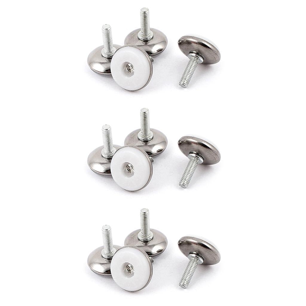 ABWR-Möbel Verstellbarer Schraubgleiter Nivellierfuß Füße M6x20mm 12 Stück