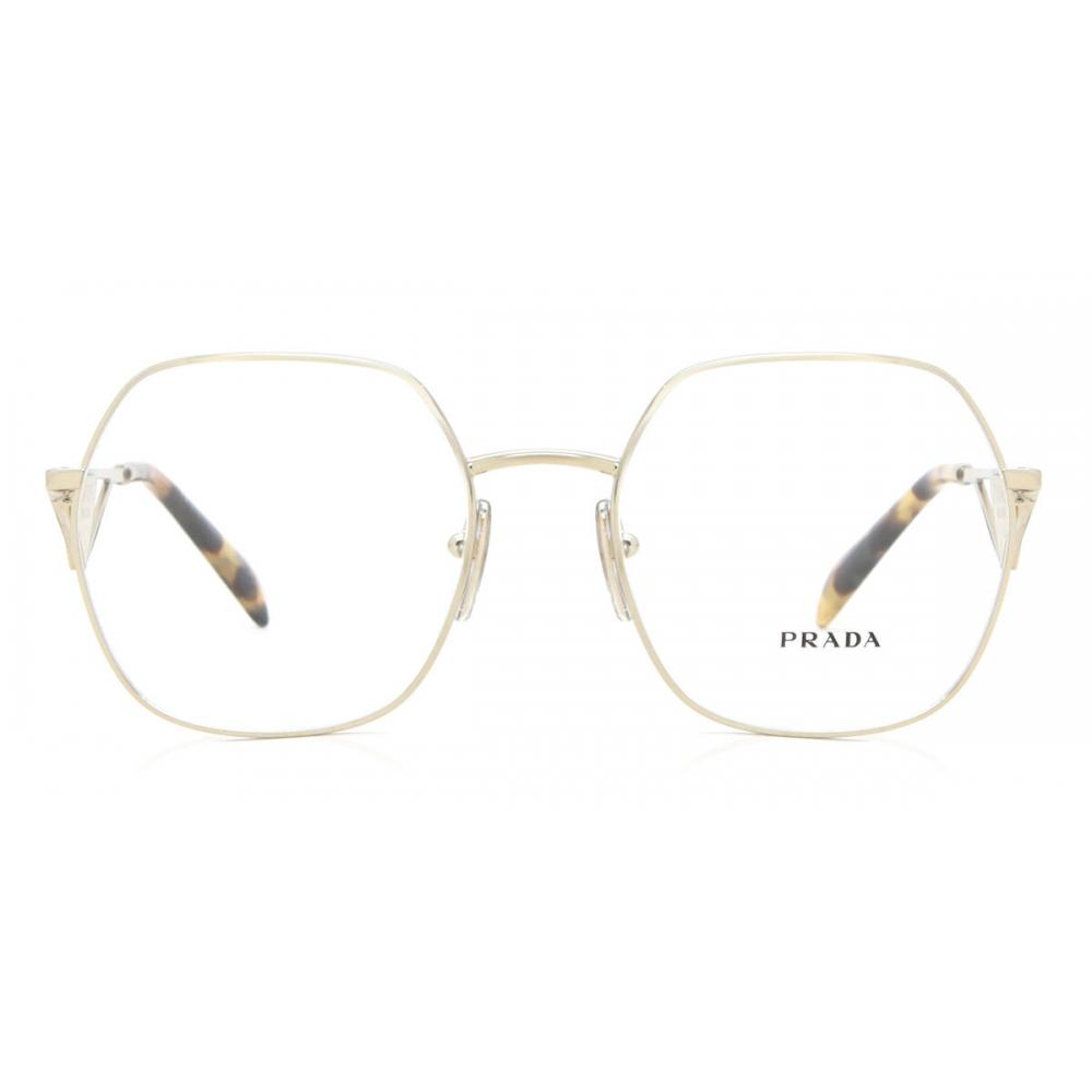 

Prada Pr 59zv Zvn1o1 Women Eyeglasses Pale Gold/54