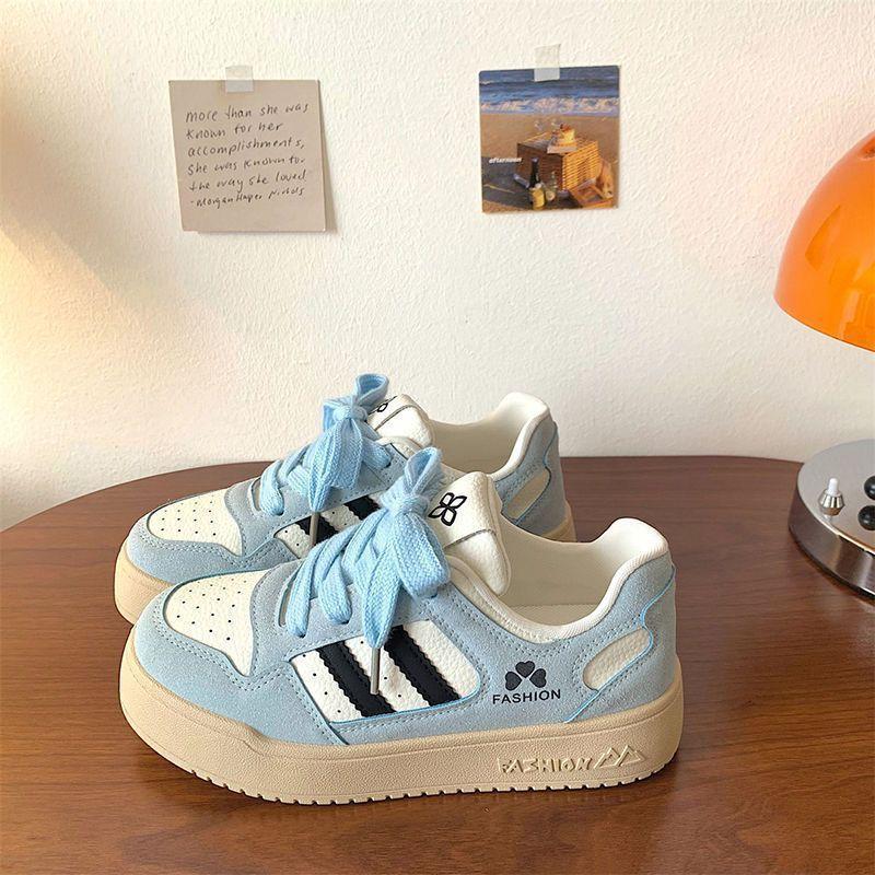 Casual niche board shoes women's 2025 autumn versatile retro Hong Kong style ins tide college style sports shoes platform
