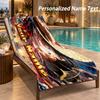 One Piece Custom Name Beach Towel Large Soft Towel for Indoor Bathroom Outdoor Beach