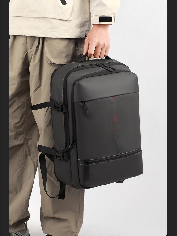 Expandable Men's Travel Backpack for Business and Short Trips - Large Capacity and Multifunctional Laptop Bag