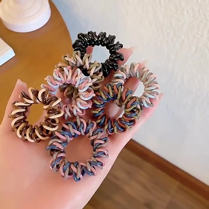 7 Pieces of Phone Line Hair Loop, Simple Headband, Hair Tie, Rubber Band, Hair Tie, No Harm To Hair, Headwear for Women