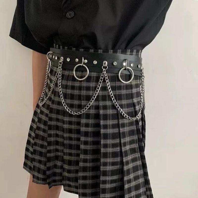 Hip Hop Trend Waist Belt Chain Punk Wide Chain Costume Belt for Wrap Dress Suit Skirt Jeans Jewelry