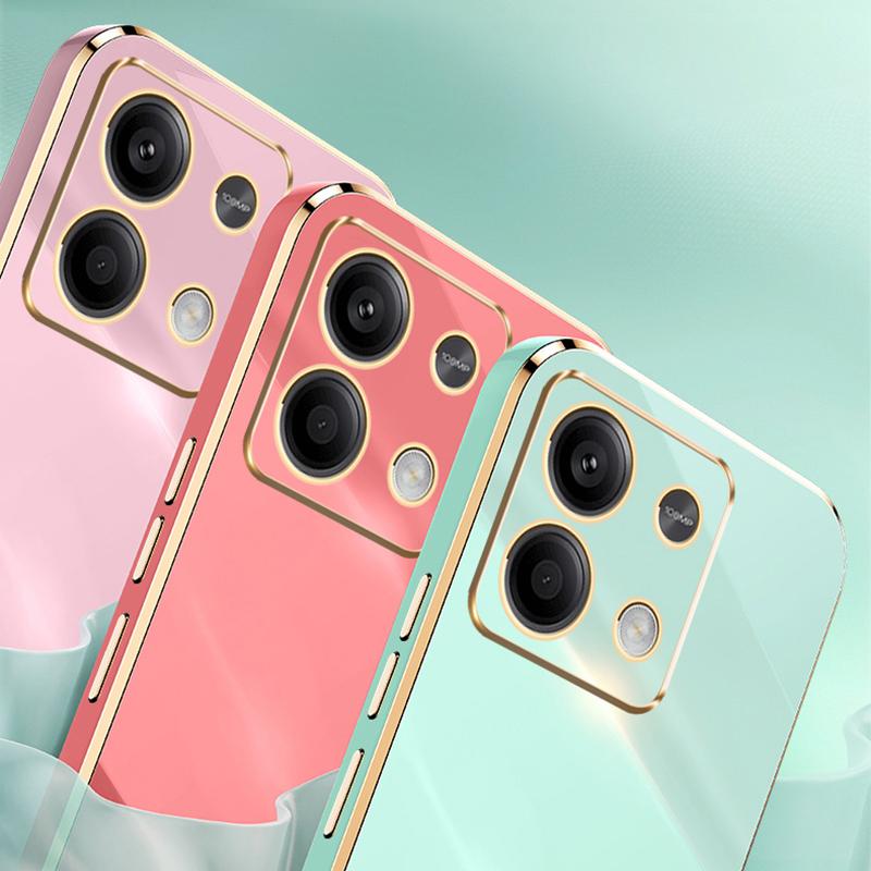 XINLI For Xiaomi Redmi Note 13 4G Case Soft TPU Electroplating Phone Kickstand Cover