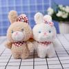 Pendentif Lapin Mignon Poupée en Peluche Jouet Poupée Porte-Clés Suspendu pour Sac d'École Cadeau Poupée de Chiffon