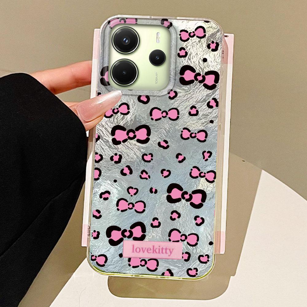 Pink Leopard Glacier Texture Phone Case for Xiaomi Redmi 13C 14C A1 A3 A4 A3X Note 14 13 12 11 11S 10 Pro Silicone Shell Cover