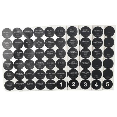 180Pcs 1.38" Printed Spice Jars Labels Self Adhesive Seasoning Bottle Sticker  Spice Jars