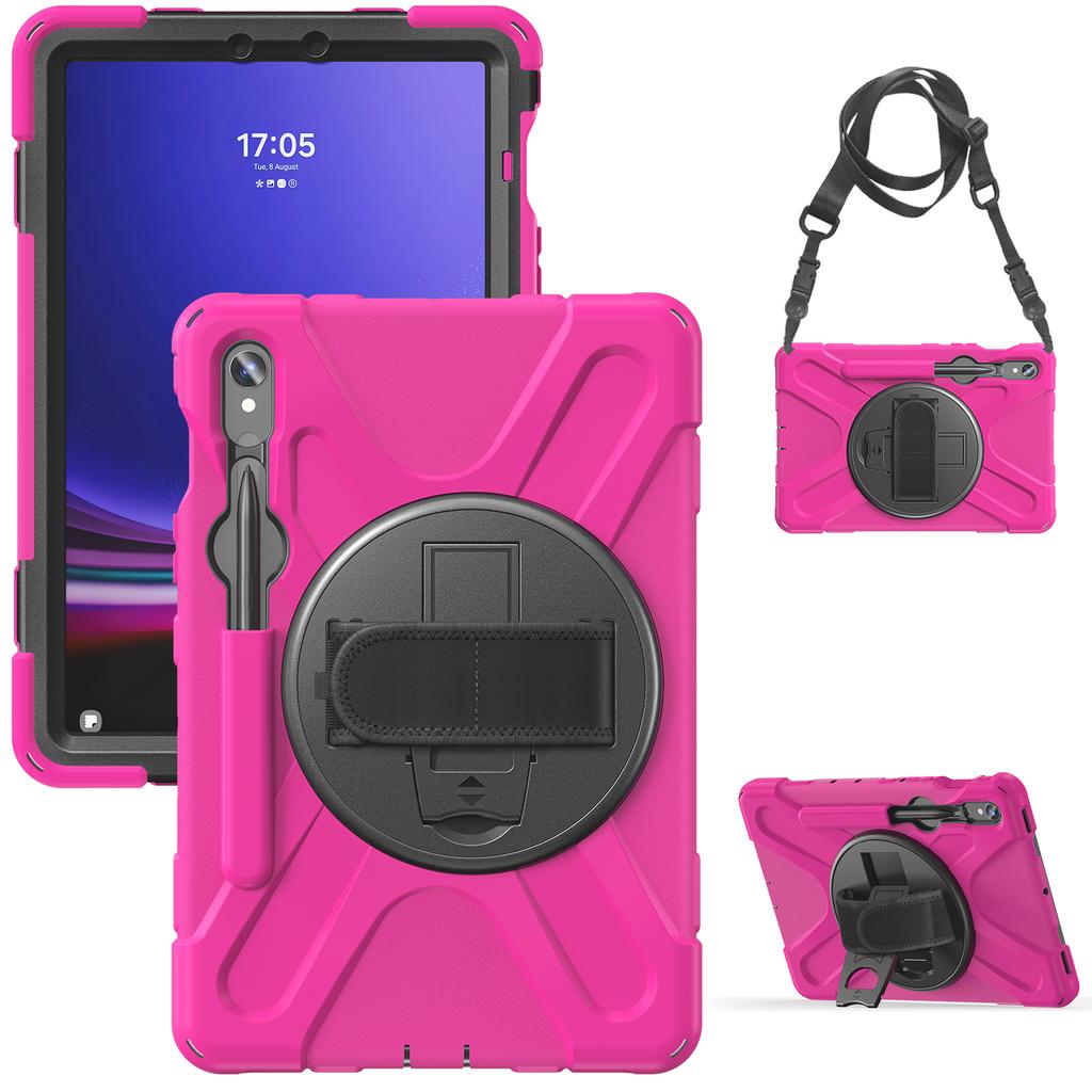 Rugged Case Universal For Galaxy Tab S10 Lite S9 FE S8 S7 SM-X400 X406 X520 X526 X510 516 X710 716 X700 706 T870 875 Stand Cover