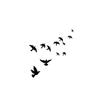 Group Of Birds Wall Sticker Black Carved Pvc Living Room Sofa Tv Background Decoration Mural Decals Art Stickers Home Wallpaper