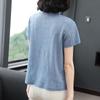 Women's Short-sleeved Chiffon T-shirt Loose Middle-aged Age Reduction Tops Fashion Women's Summer Clothes for Mothers