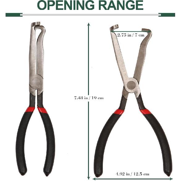 Electrical Disconnect Pliers, Spark Plug Disassembly Pliers for Remove Locking Push Tab Style Electrical Connectors Air Flow Sensors Fuel Injectors