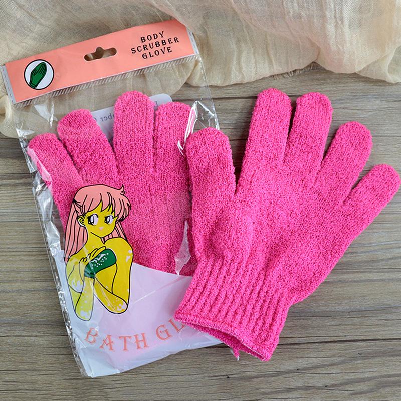 

Перчатки для купания Five Fingers, бытовые полотенца для душа, скраб для тела, детские принадлежности для дома, эластичные салфетки для спины, перчатки для купания и чистки розы красного