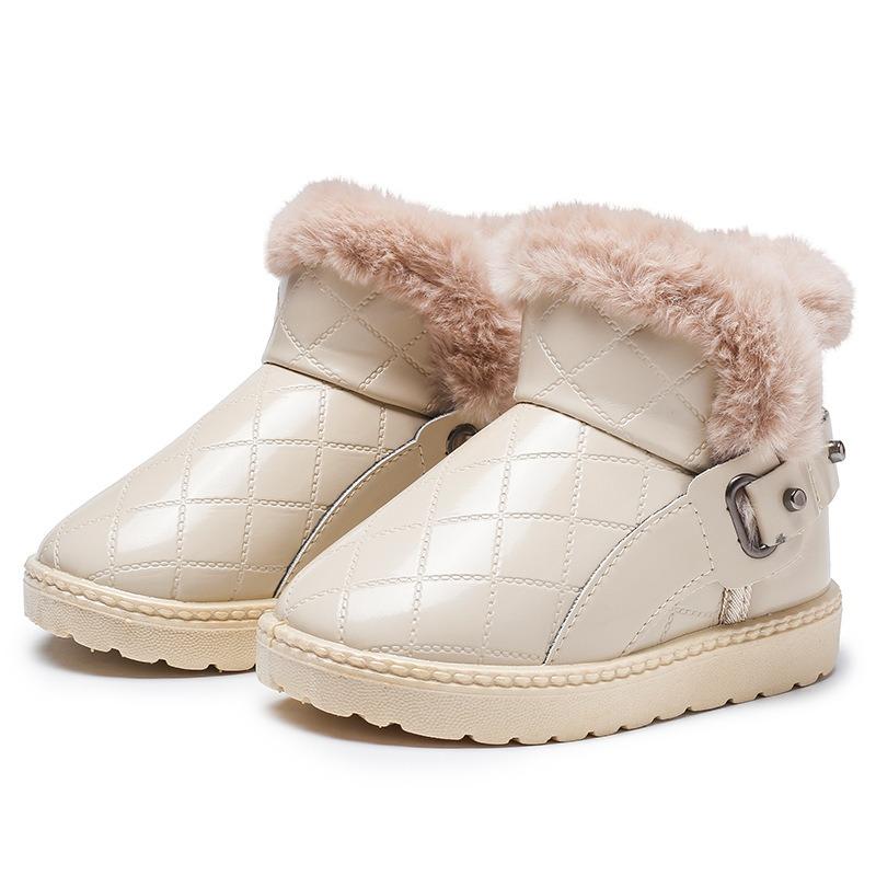 Маленькие детские зимние сапоги из меха для детей среднего возраста — фото 8