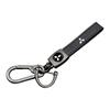 Leather Car Logo Key Chain Keyring Auto Interiors Accessories For Mitsubishi Xforce L200 Eclipse Cross Outlander Pajero Xpander