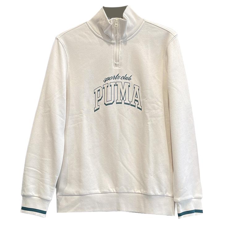 

Puma Logo Print Fleece Stand Collar Knitted Sweatshirt Men sweatshirt Off-White 689596-87 XL-185