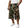 Men's Casual Drawstring Cargo Shorts Plaid Camouflage Pattern for Summer