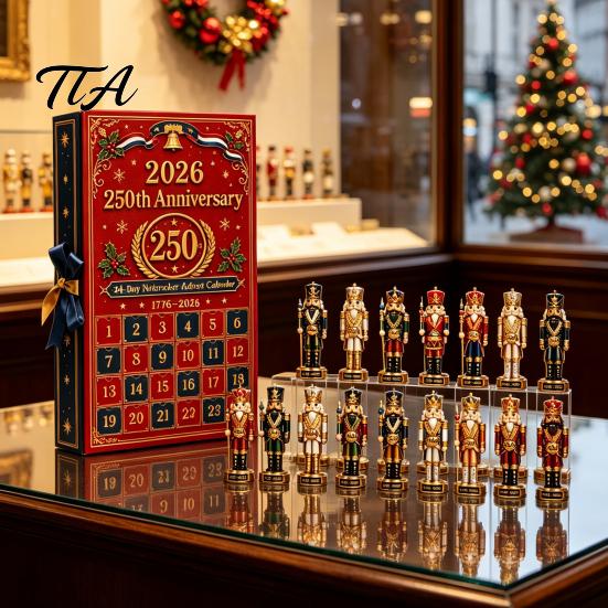 Christmas Advent Calendar 2024 2026 Nutcracker Calendar, 24-Day Acrylic Ornament Set with Classic Countdown Box for Soldier Figures, Tree Hanging