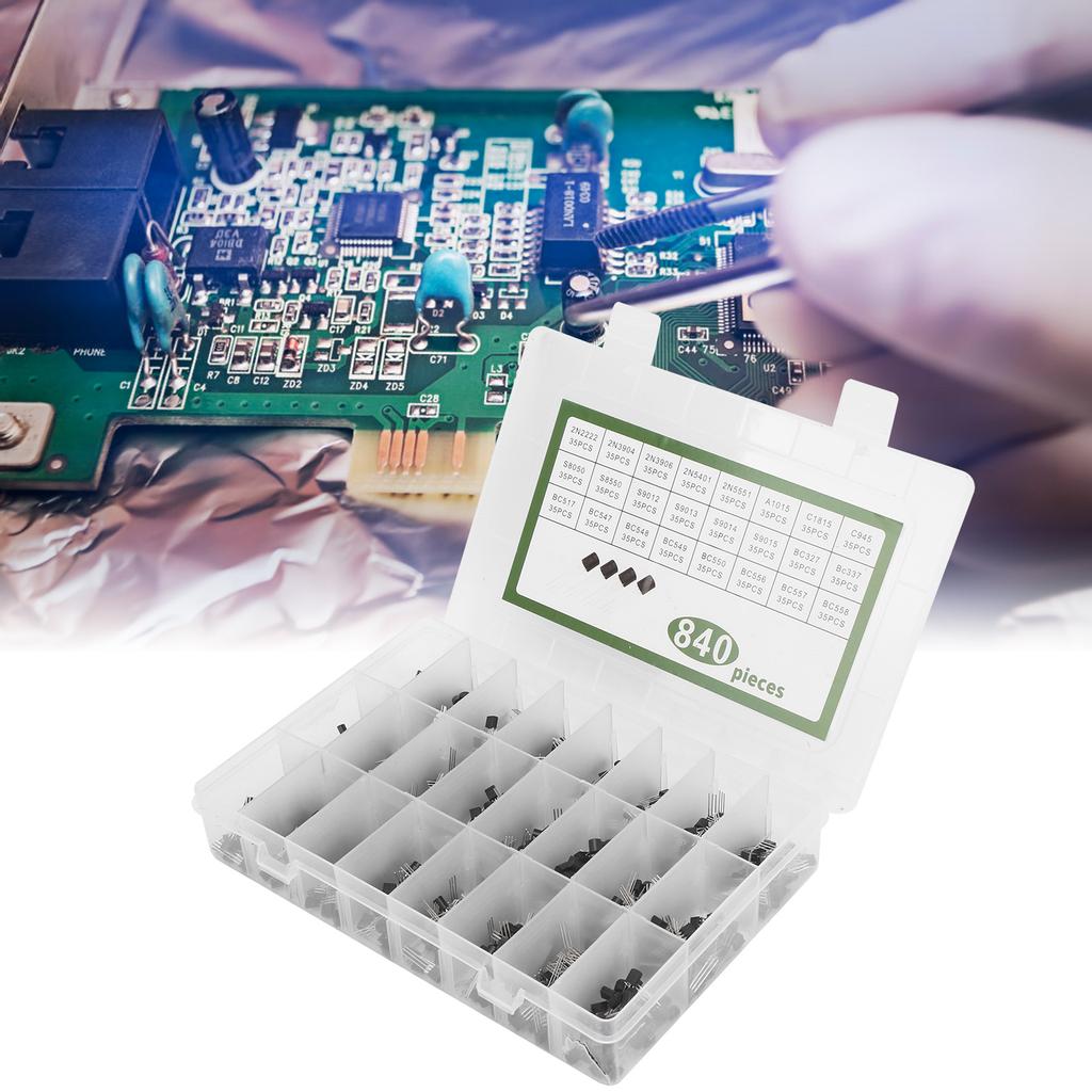 840Pcs Power Transistor Kit Triode Assortment Set Industrial Control Components TO‑92