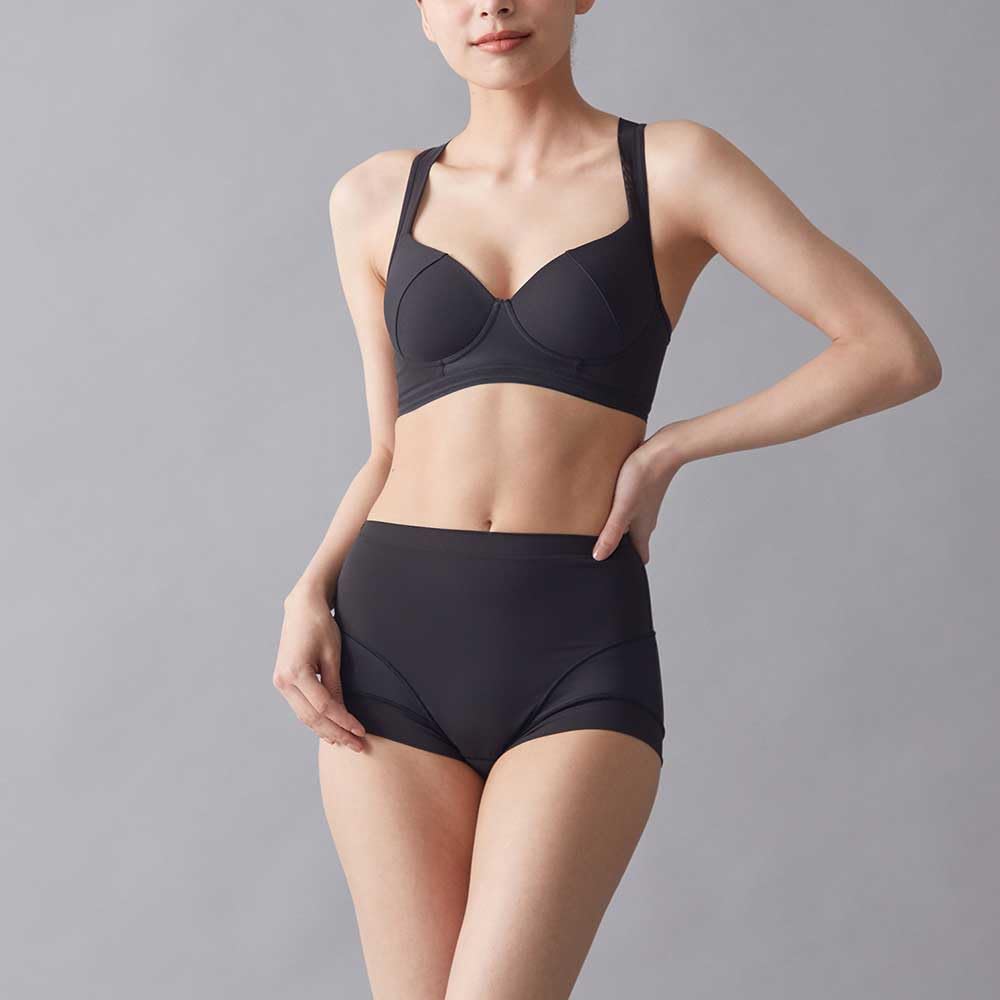beautiful posture molded RIZAP veil brown [Gunze] Non-wired bra, support, cup, pull-over type, RZ4055H, women's,