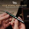 Wordsworth Black Green Lacquer Ballpoint Pen Stunning Luxury Pen with Chrome Finish and Refillable A Perfect Gift Set for Men and & - Ink. Women.