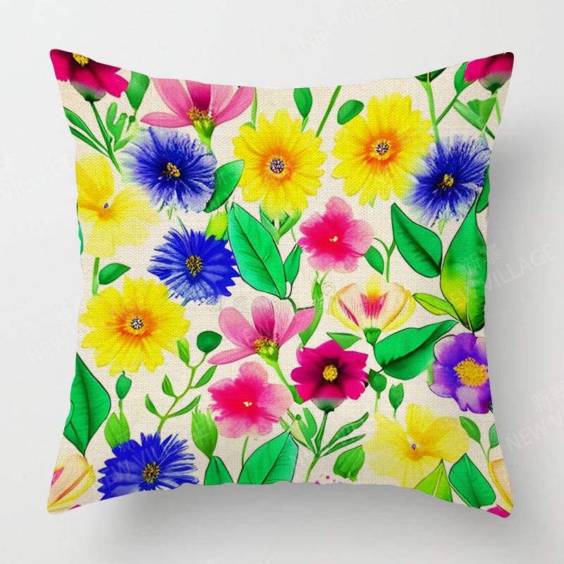 Tropical Plant Pattern Cushion Set Bedroom Cafe Decor Ins Style Living Room Sofa Pillow Set Throw Pillowcase 40X40Cm 45X45Cm
