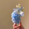 Temperament Blau Blume Haarklammer Entenschnabel Seitenhaarspange Spangen Reise Party Haarschmuck