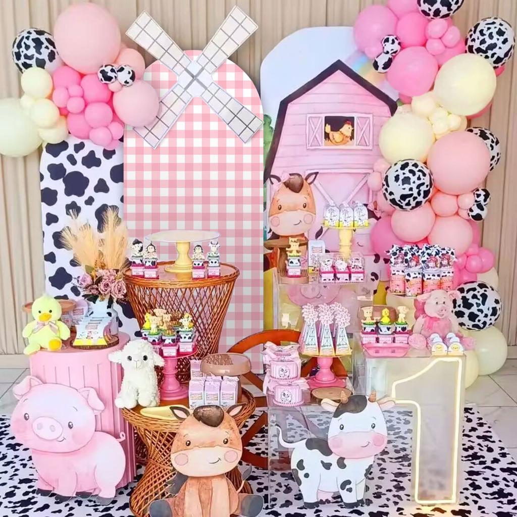 6.56ft Pink Stretchy Arch Backdrop Stand Covers, Photography Background Stand Covers for Wedding Birthday Baby Shower Party